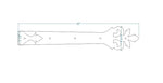 Roman Acanthus Wrought Iron Garage Door Dummy Hinge Strap - Old West Iron