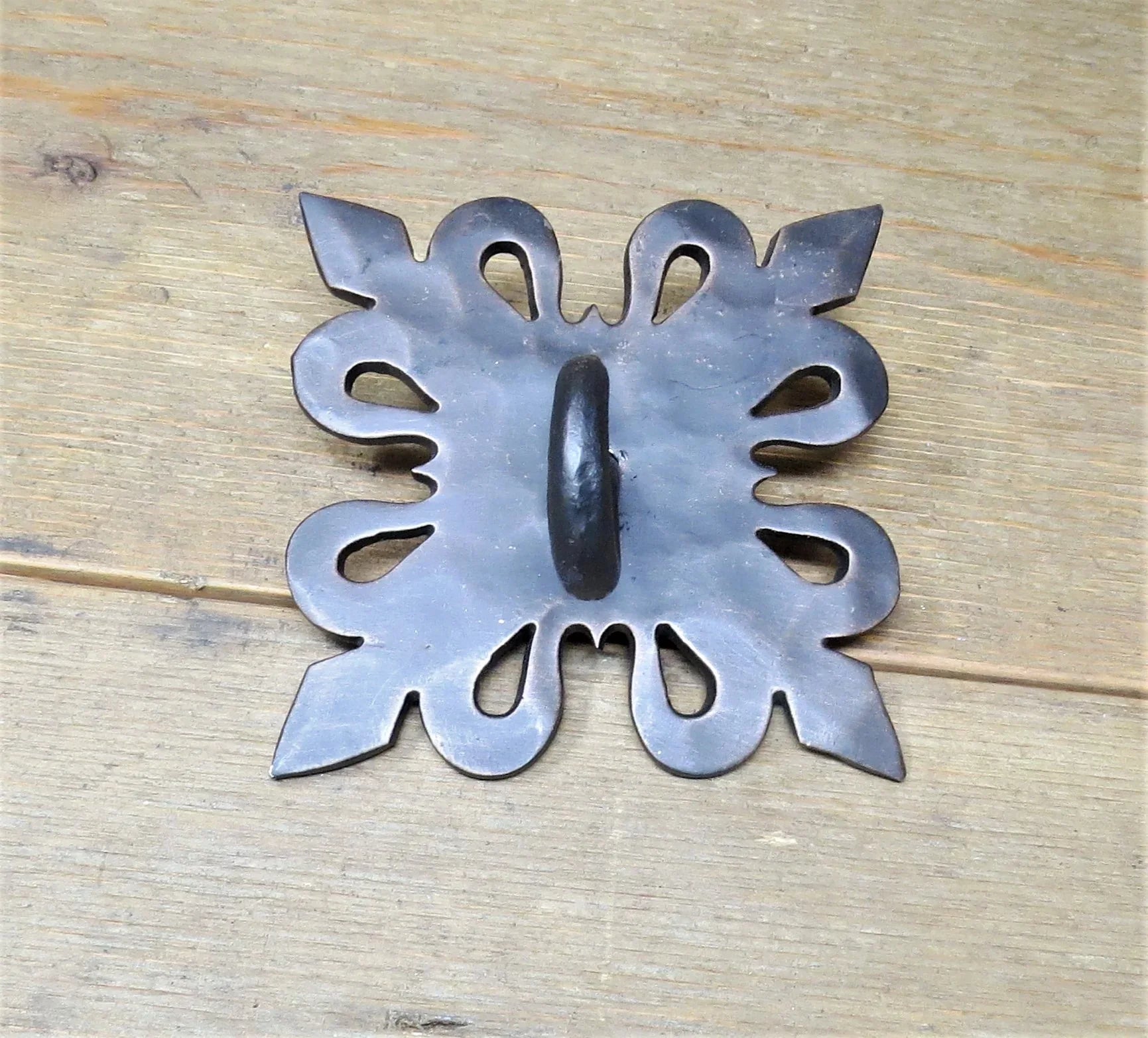 Spanish Mission D Ring Anchor Plate - Old West Iron