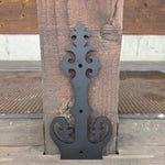 Renaissance Iron Faux Post base - Straps Only, No Base  | Not Structural