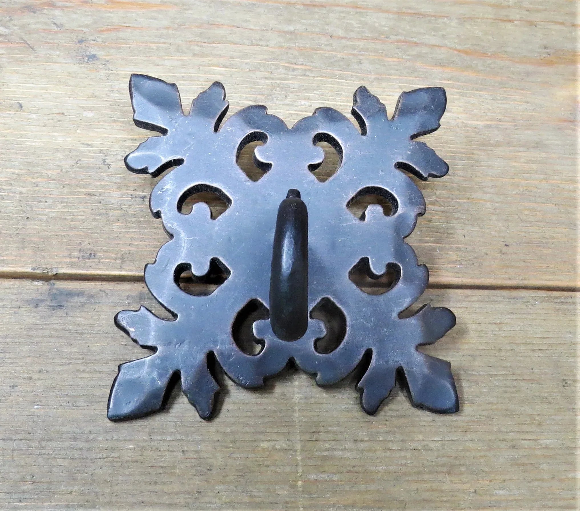 Roman Acanthus D Ring Anchor Plate - Old West Iron