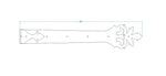 Roman Acanthus Wrought Iron Garage Door Dummy Hinge Strap - Old West Iron