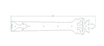 Roman Acanthus Wrought Iron Garage Door Dummy Hinge Strap - Old West Iron