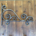 Hand-Forged Scrolled Sign Bracket - Old West Iron
