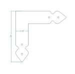 Rustic Iron "L" Plate - Old West Iron