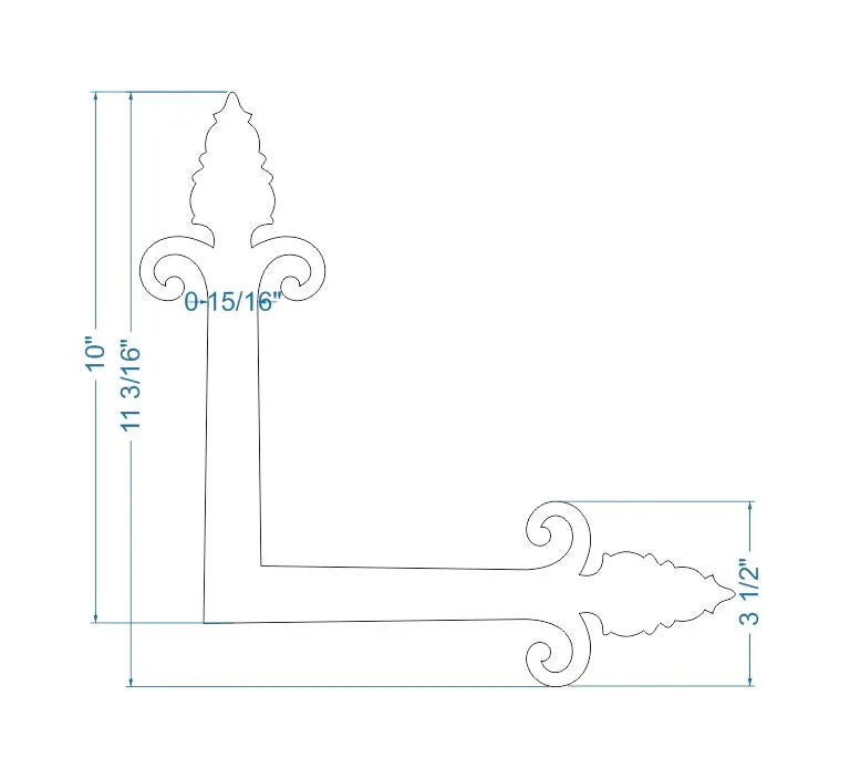Medieval Iron "L" Strap - Old West Iron