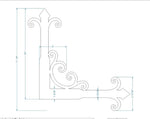 Chateauesque Iron "L" Strap - Old West Iron