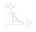 Chateauesque Iron "L" Strap - Old West Iron