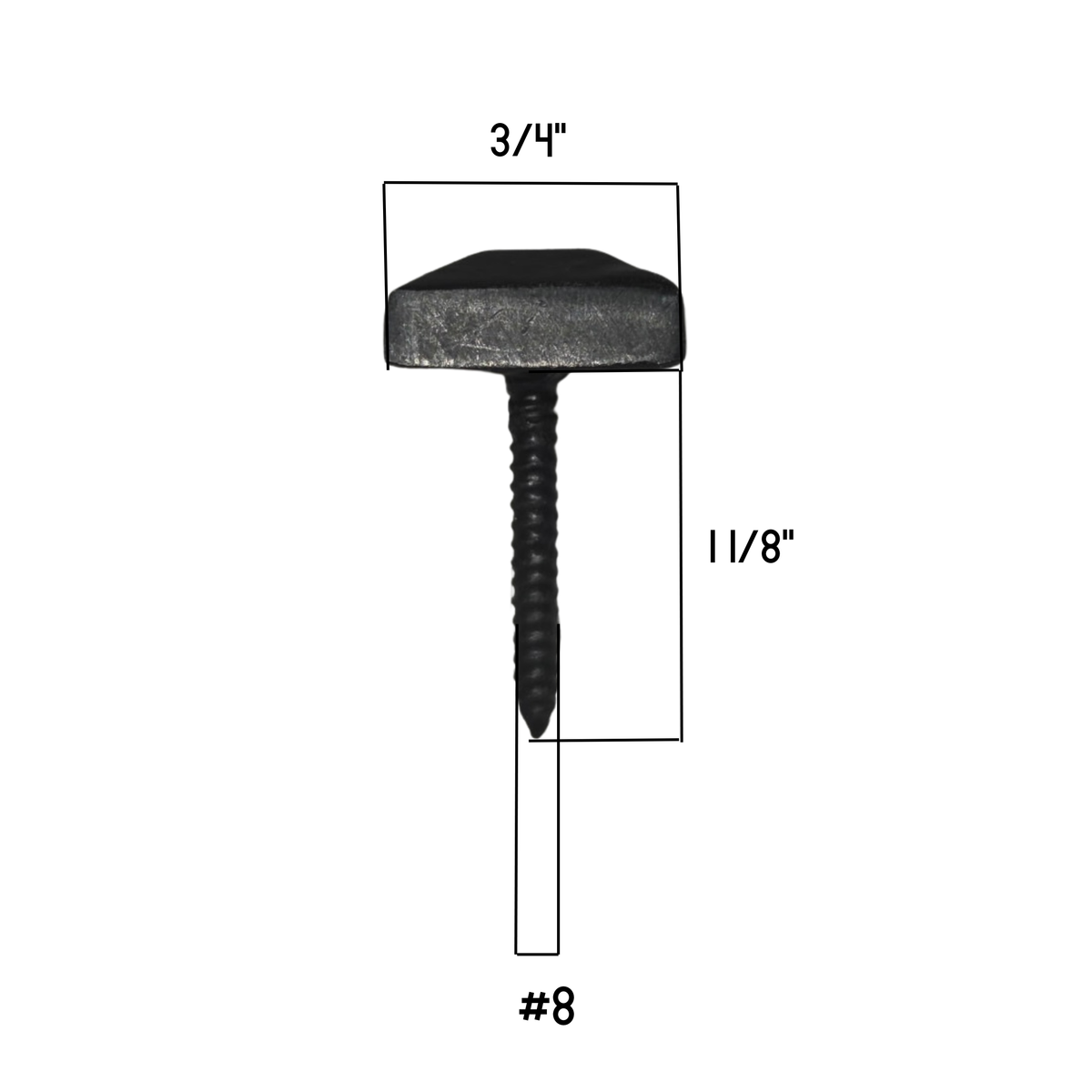 3/4" Smooth Pyramid Head Decorative Screw