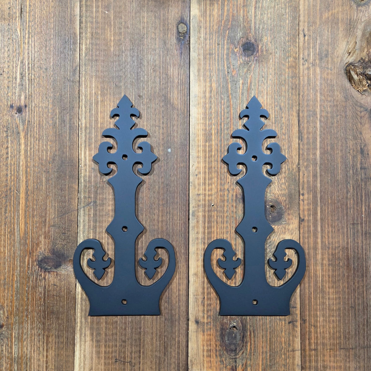 Renaissance Iron Faux Post base - Straps Only, No Base  | Not Structural