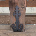 Renaissance Iron Faux Post base - Straps Only, No Base  | Not Structural