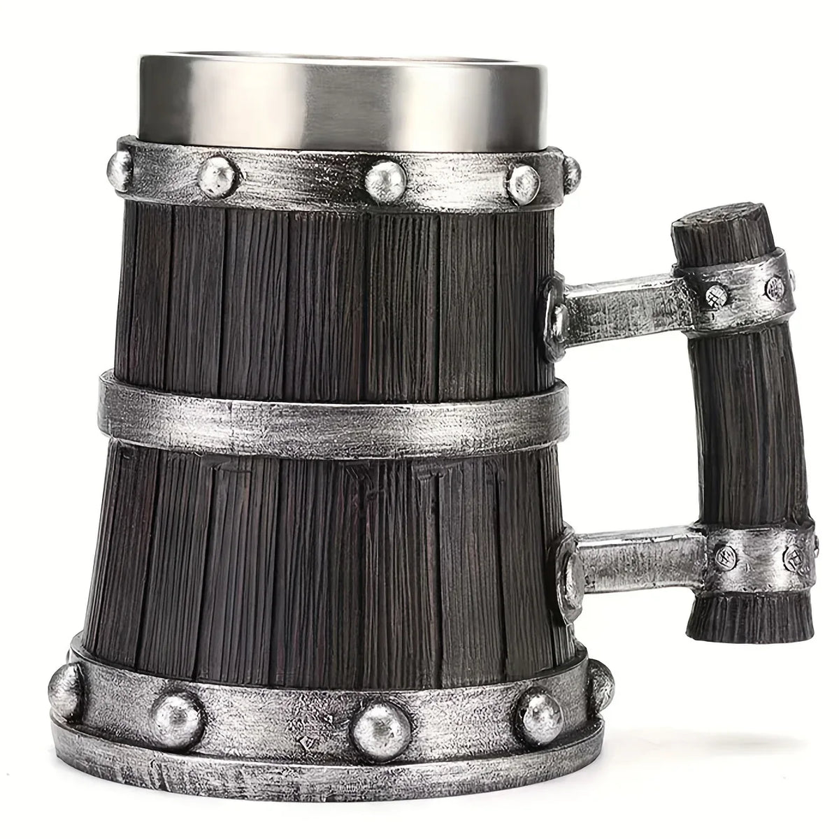 Loki Simulated Wooden Viking Beer Mug - Old West Iron
