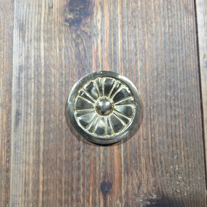 Solid Brass Wagon Wheel Rosette - 2 11/16" - Old West Iron