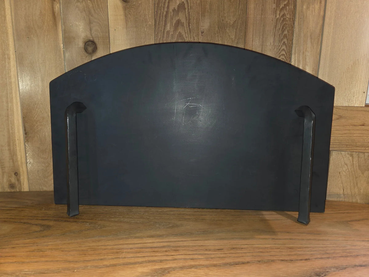 IN STOCK - Scandinavian Arched Freestanding Pizza Oven Door 13 1/8" x 22 1/16" - Old West Iron