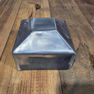 Federal Iron Pyramid Post Cap - 3 1/2" x 3 1/2" / Smooth / Raw/Unfinished