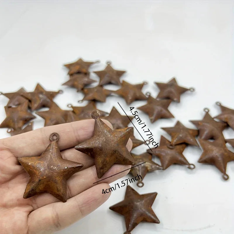 20pcs Rusty Stars - Old West Iron