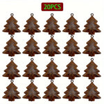 20pcs Rusty Christmas Tree Bells - Old West Iron