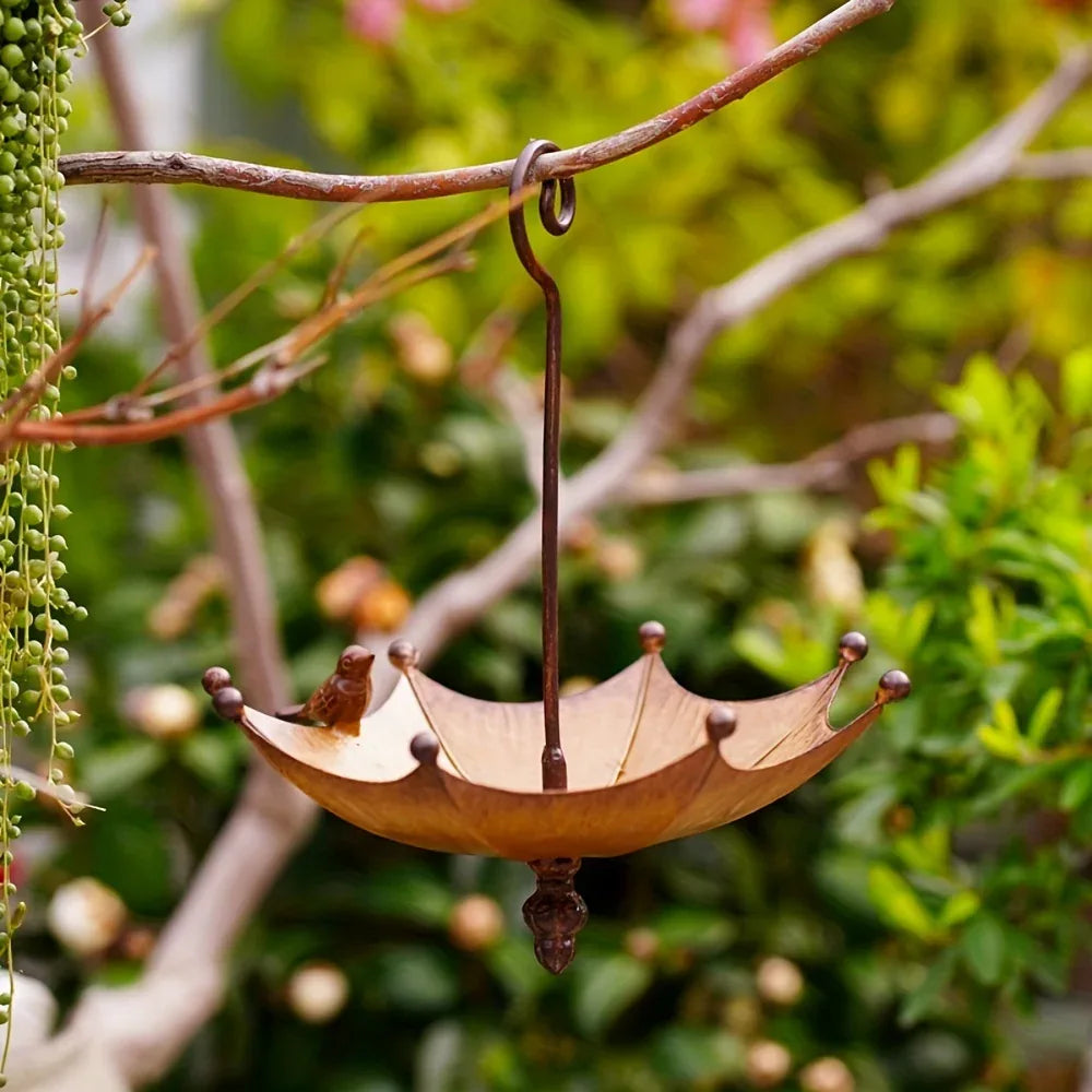 Iron Umbrella Bird Feeder - Old West Iron