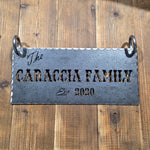 Rustic Iron Name Sign