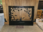 Tree Branch Fireplace Surround with Ash Door - Old West Iron
