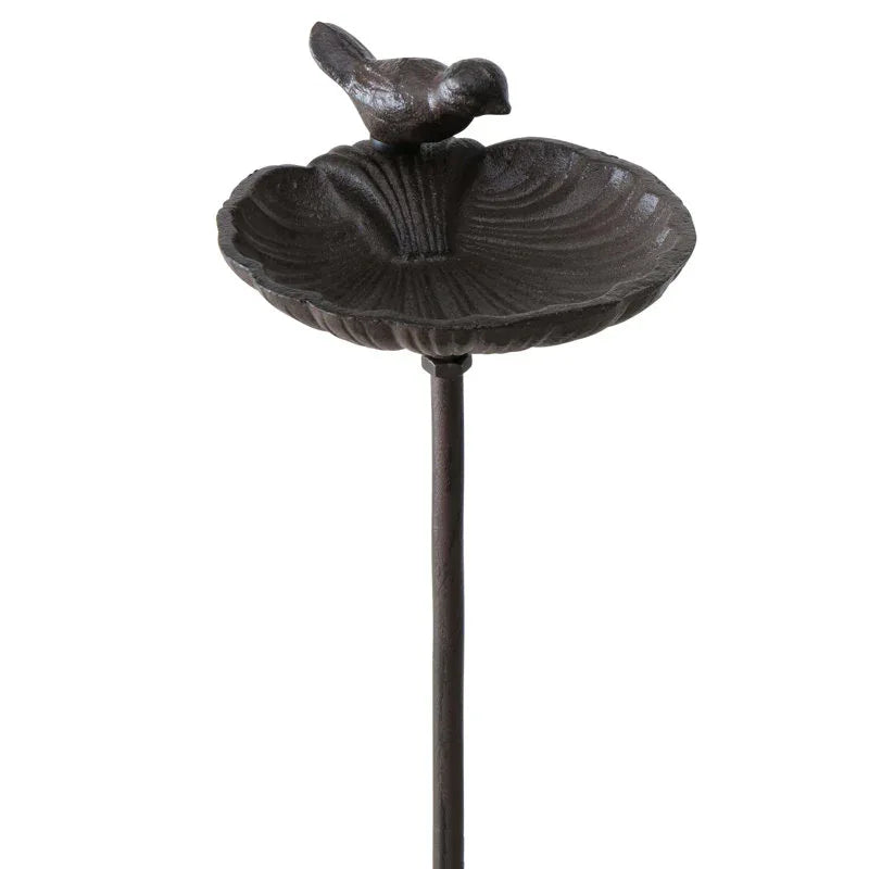 Iron Scallop Birdbath - Old West Iron