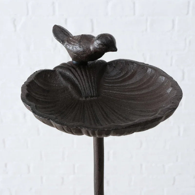 Iron Scallop Birdbath - Old West Iron