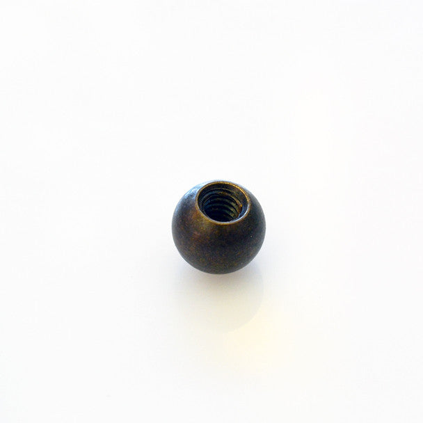Brass Ball - 3/8" Diameter - Antique Brass Finish - Threaded 8-32