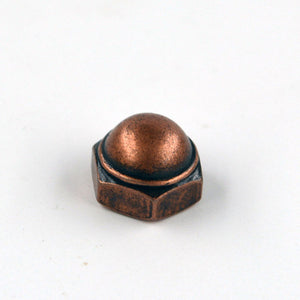 Cap Nut - Antique Copper Finish - Threaded 8-32