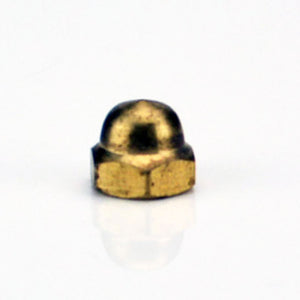 Cap Nut - Unfinished Brass - Threaded 8-32