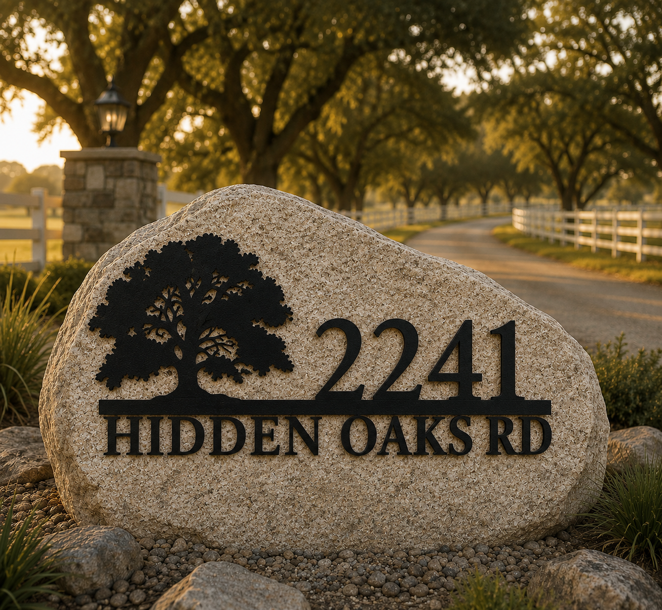 Oak Tree Address Sign