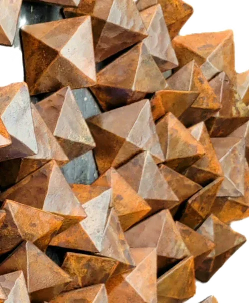 3/4" Square Hammered Pyramid Head Nails - Old West Iron