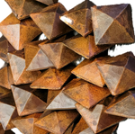 3/4" Square Hammered Pyramid Head Nails - Old West Iron