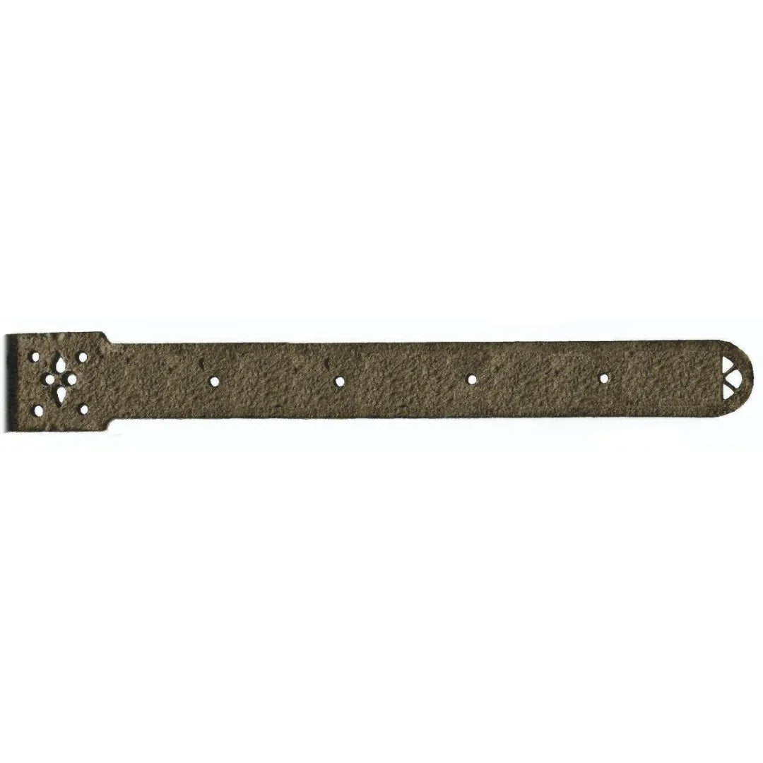 XL Shabby Chic Wrought Iron Faux Hinge Strap - Old West Iron