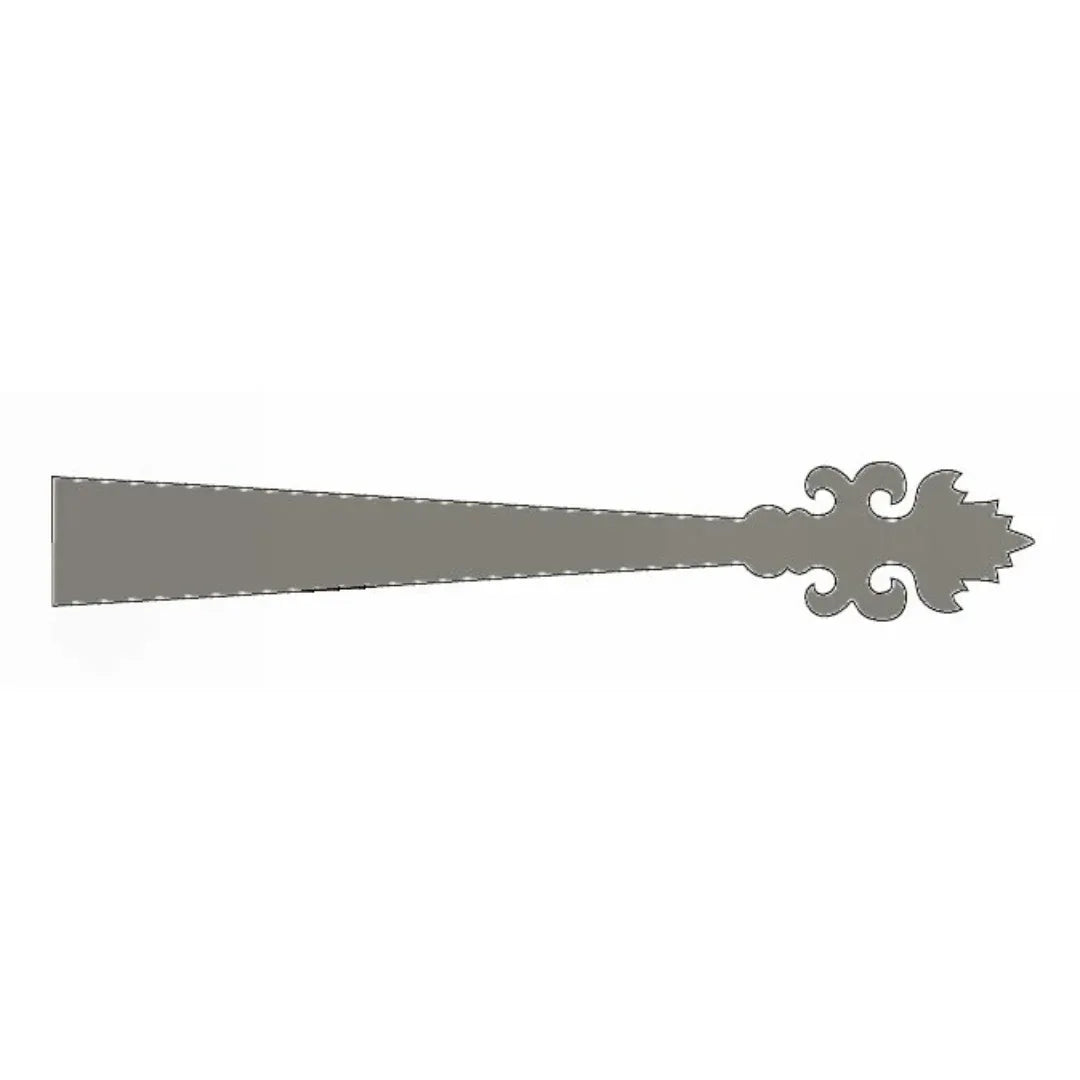 XL Romantic Wrought Iron Faux Hinge Strap - Old West Iron