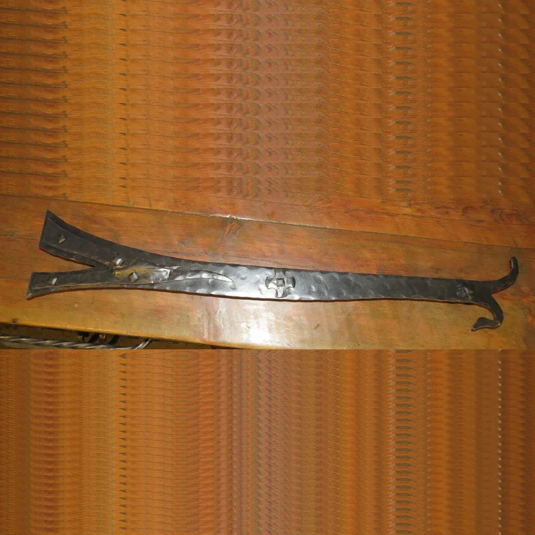 XL Nordic Iron Age Wrought Iron Faux Hinge Strap - Old West Iron