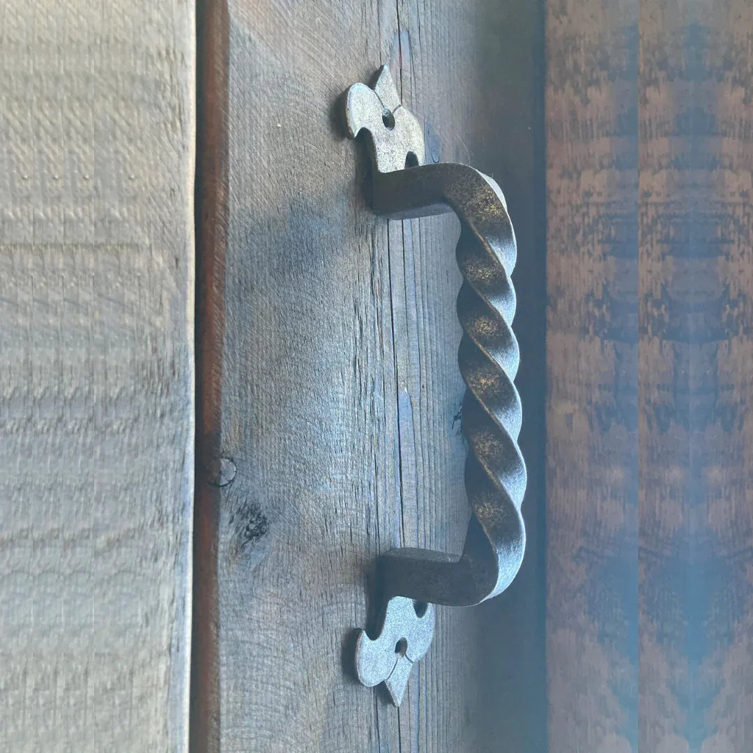 Egyptian Fleur De Lis Iron Door Pull - Old West Iron