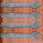 Roman Acanthus Wrought Iron Garage Door Dummy Hinge Strap - Old West Iron