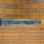 Romanesque Wrought Iron Garage Door Dummy Hinge Strap - Old West Iron