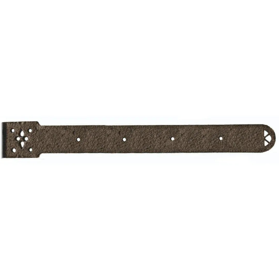 Shabby Chic Wrought Iron Garage Door Dummy Hinge Strap - Old West Iron