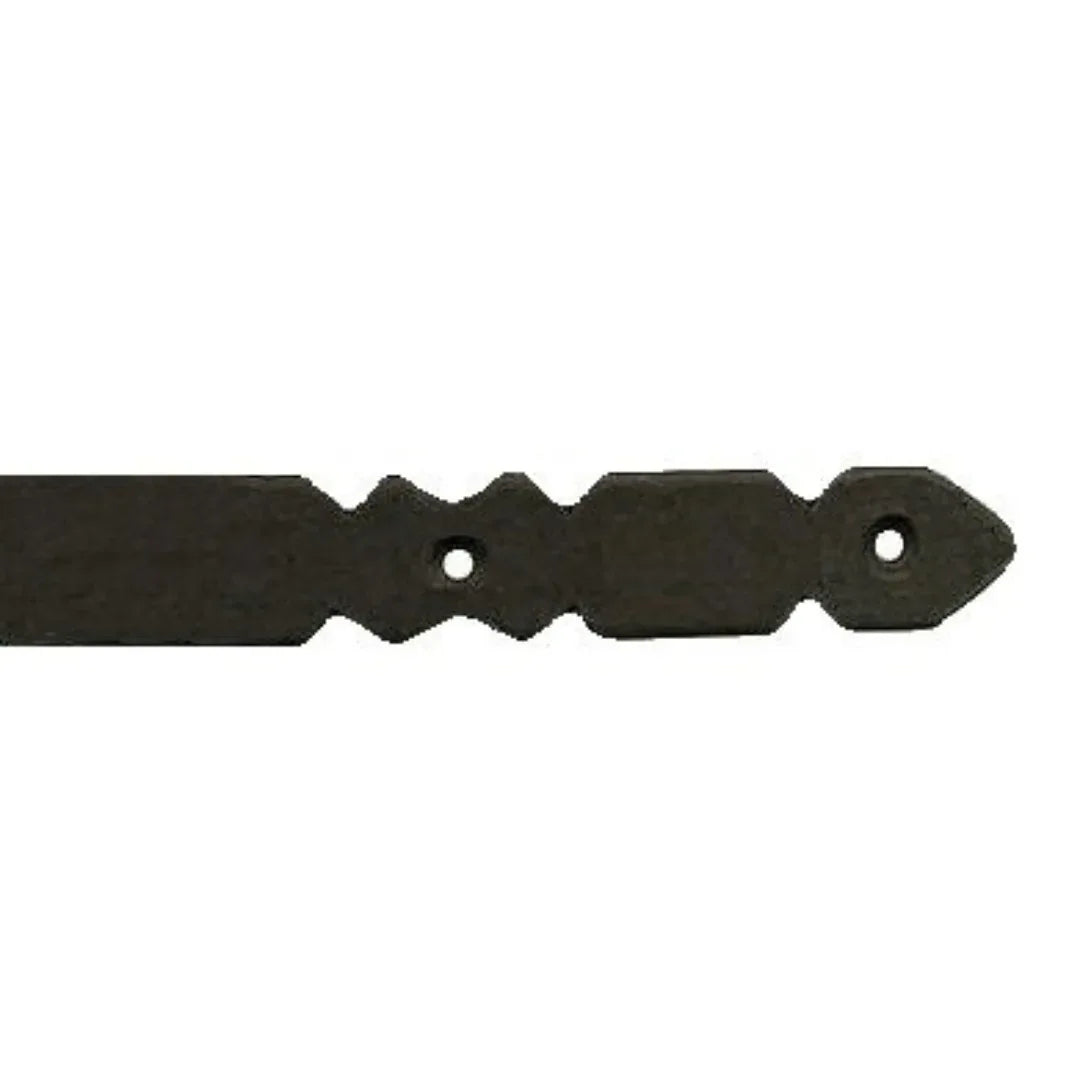 Art Deco Iron Garage Door Dummy Hinge Strap - Old West Iron