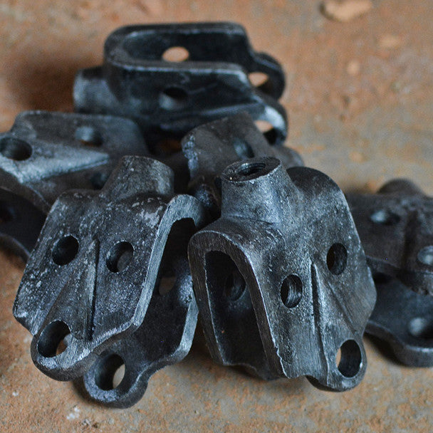 Grunge Pulley Wheel Bracket - Antique Black finish