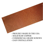 Hammered Copper Kick Plate - Old West Iron