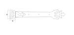 Colonial Iron Functioning Hinge Strap - Old West Iron