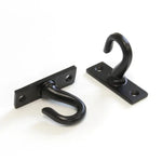 2" Cast Iron Ceiling Hook - Antique Black Finish - Old West Iron