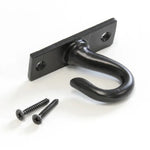 2" Cast Iron Ceiling Hook - Antique Black Finish - Old West Iron