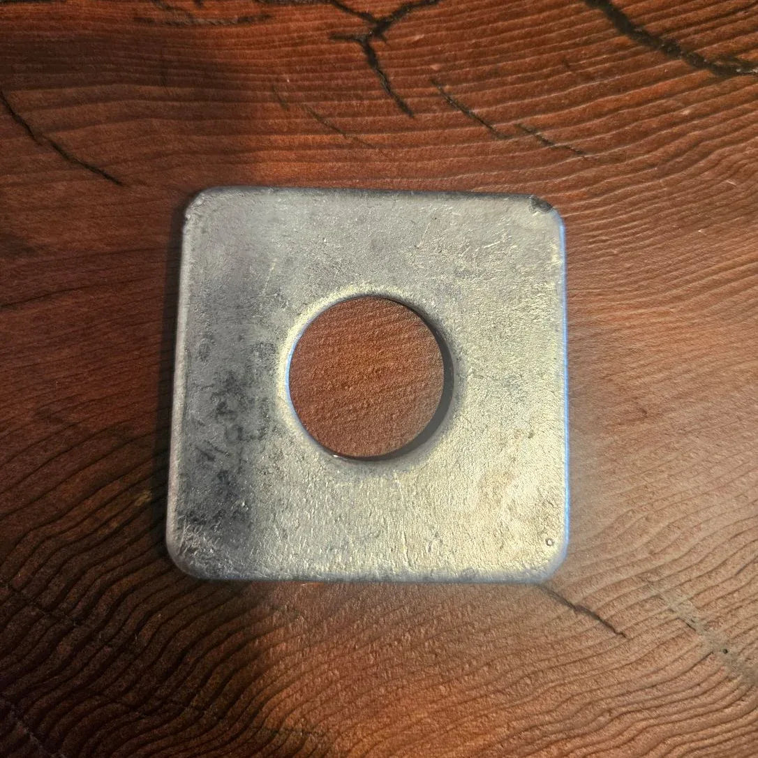 Galvanized 3/4” Square Plate Washer -Bulk Box (400) - Old West Iron