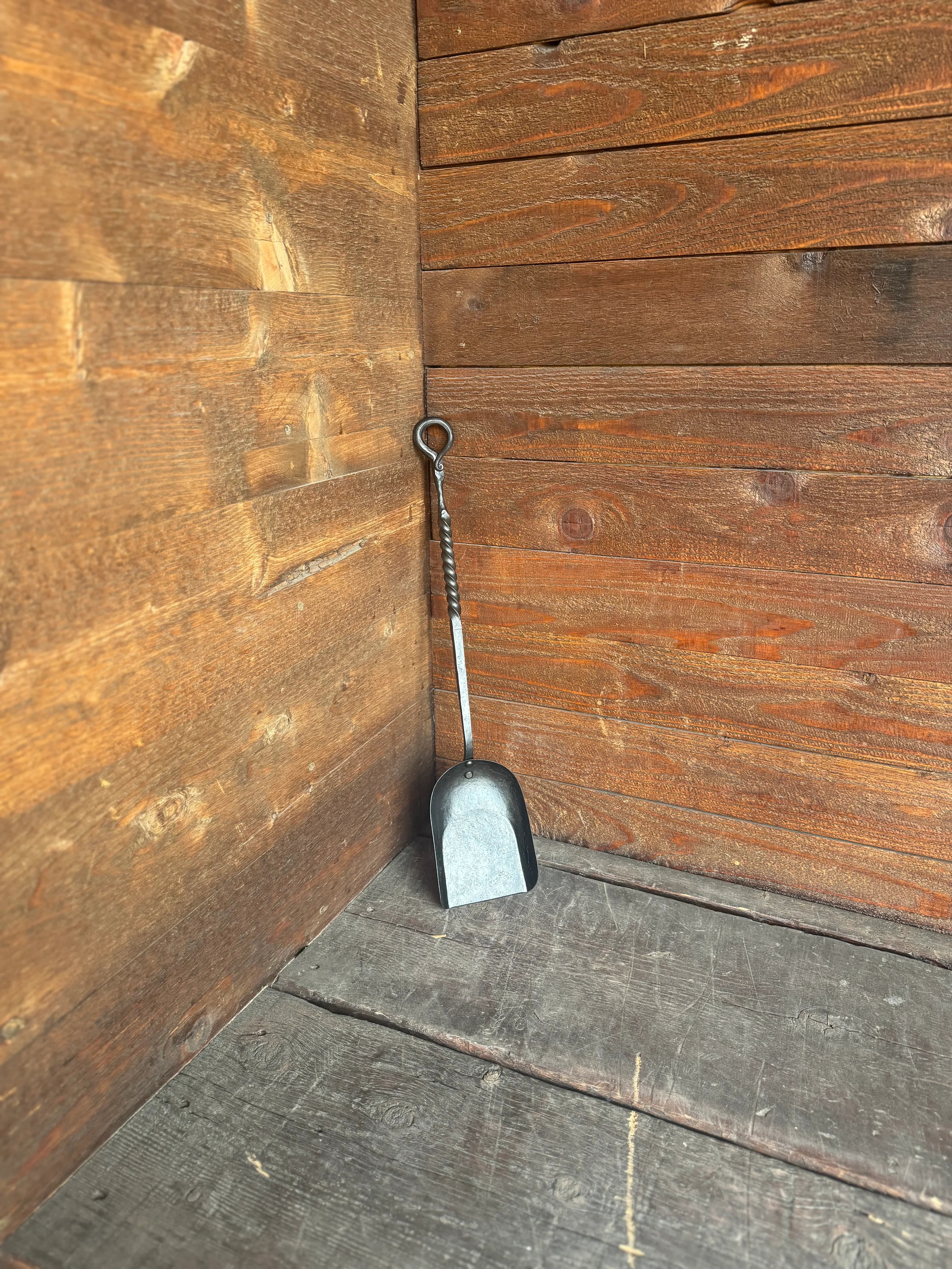 Twisted Iron Fireplace Shovel - Old West Iron