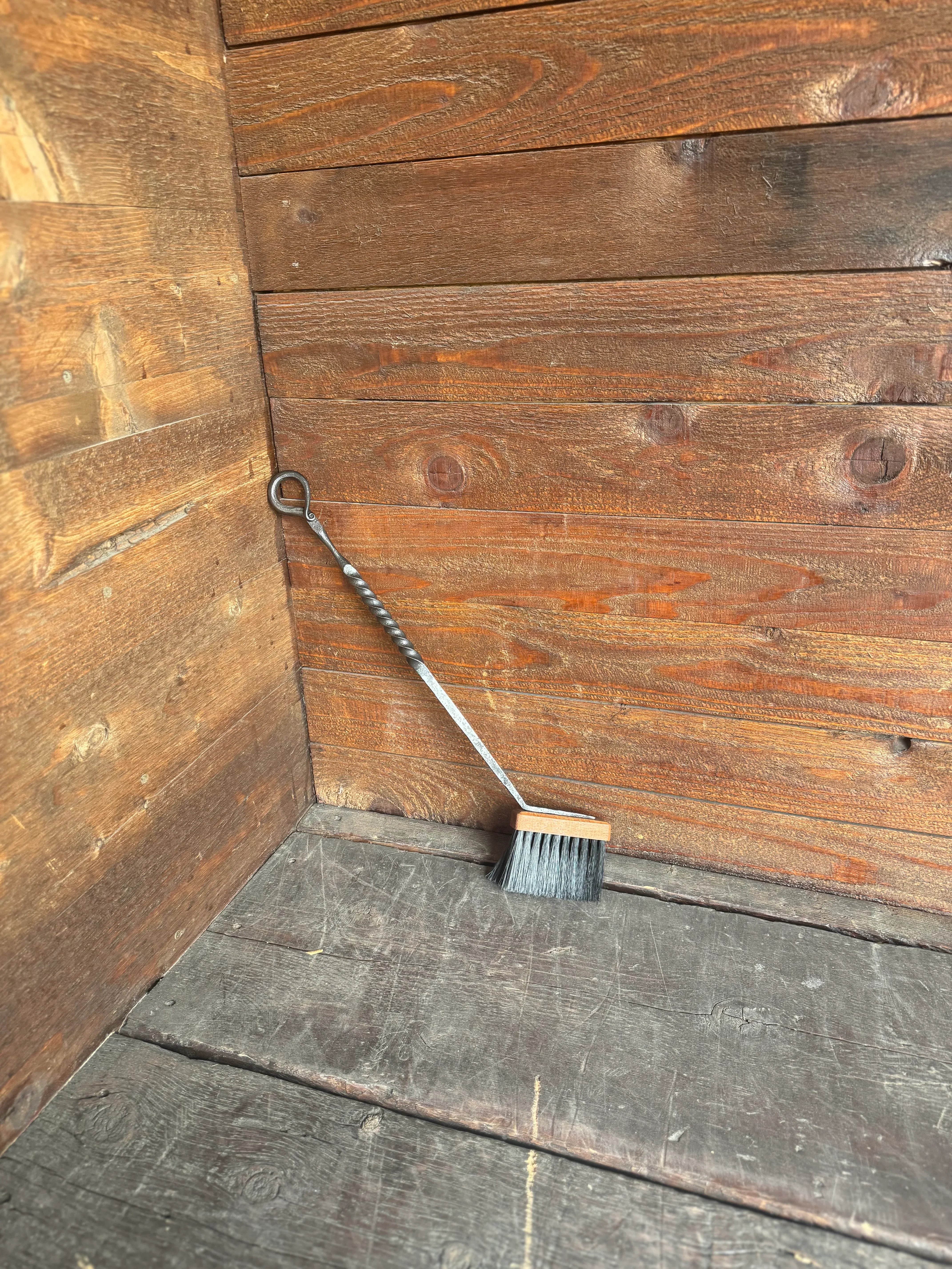 Twisted Iron Fireplace Ash Brush - Old West Iron