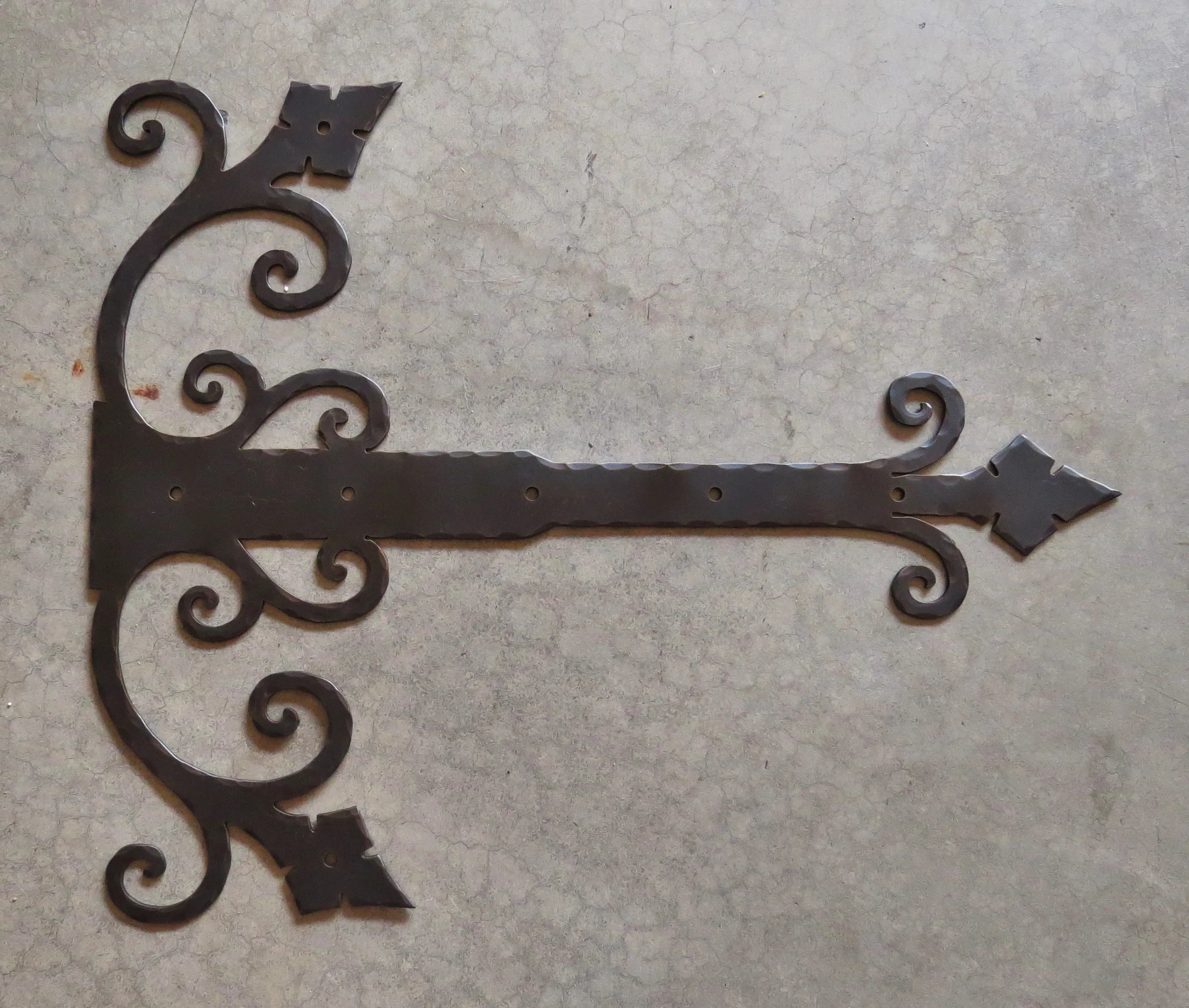 XL Old California Hacienda Wrought Iron Faux Hinge Strap - Old West Iron