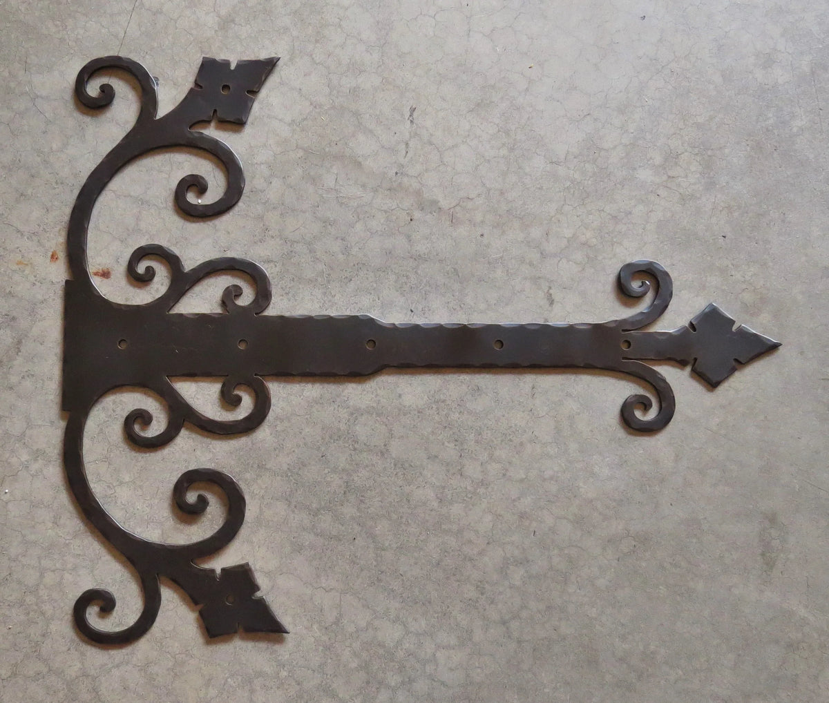 XL Old California Hacienda Wrought Iron Faux Hinge Strap - Old West Iron