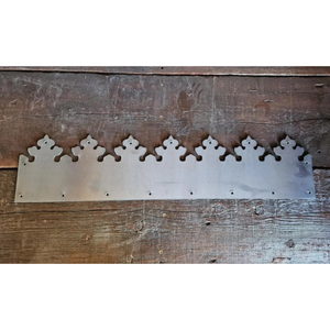 Decorated Gothic Iron Kick Plate - 30" / 12"